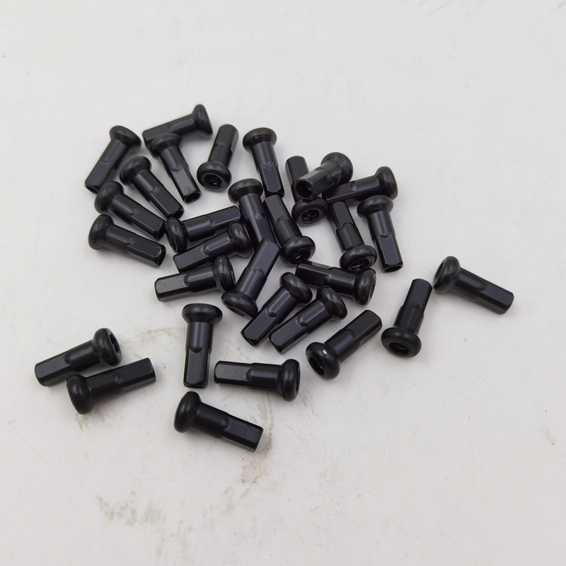 Spoke Nipple Brass - 304 roestvrij staal materiaal zwarte kleur